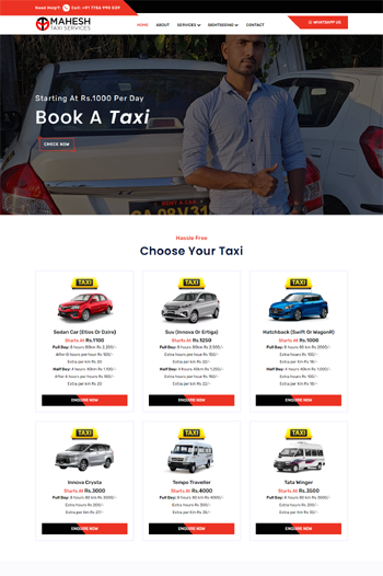 taxi service goa website