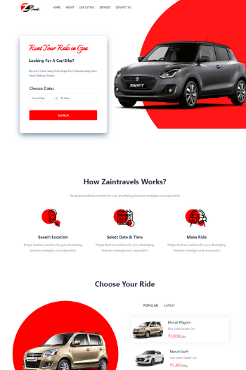 Car rental website
